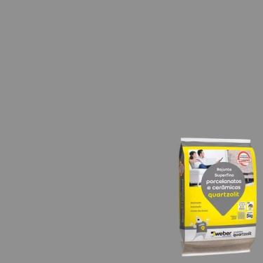 Imagem de Rejunte Superfino Porcelanatos e Cerâmicos 5Kg - Quartzolit, Cinza Árt