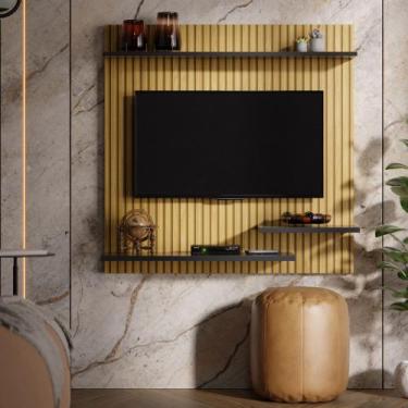 Imagem de Painel Ripado Suporte p/ Tv 32" Polegadas Sala / Quarto Smart Madri Co