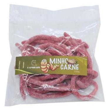 Imagem de Isca Pesca Pronta Formato Minhoca P/ Pesqueiros Sabor Carne - Lambari