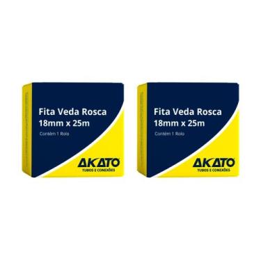 Imagem de Kit Com 2 Fita Veda Rosca 18Mm X 25M - Akato