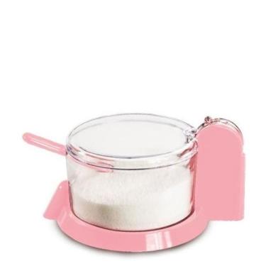Imagem de Açucareiro com Colher Acrílica Tampa e Alça - Plastutti, Rosa