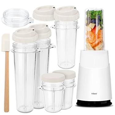 Imagem de Tribest PB-420WH-A Mason Jar Ready Personal 2 Family Pack Liquidificador, Branco