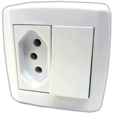 Imagem de Caixa com Interruptor e Tomada 20a de Sobrepor Slim Box Sistema X de P