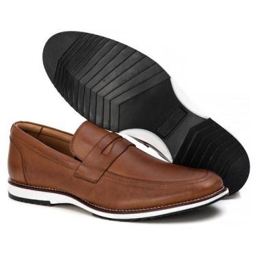 Imagem de Sapato Social Loafer Masculino Santorini Andorra Caramelo, Marrom, 43