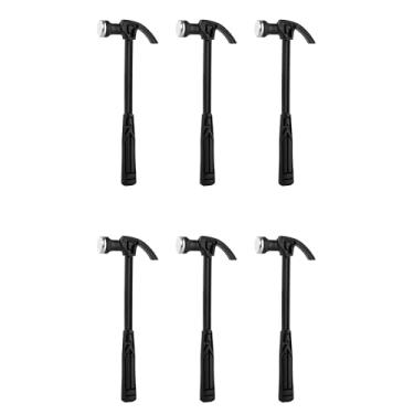 Imagem de Mini martelos 6 peças - Martelo de garra com cabo de plástico - Martelos de garra para marcenaria para uso doméstico - Ferramenta de martelo pequena leve para carregar