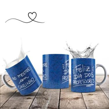 Imagem de Caneca Ao Mestre Com Carinho Feliz Dia Dos Professores Com Caixa De Pr