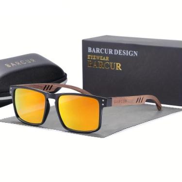 Imagem de Óculos em design de madeira natural com lentes degradê - BARCUR, Laran