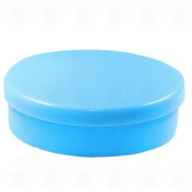 Imagem de Kit 10 Latinhas Pote Mint To Be Plástica Azul Bebê Lembrancinha 5x1cm 