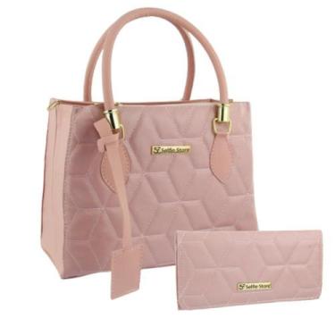 Imagem de Bolsa Feminina Transversal Tote Casual Moda + Carteira Kit - Selfie St
