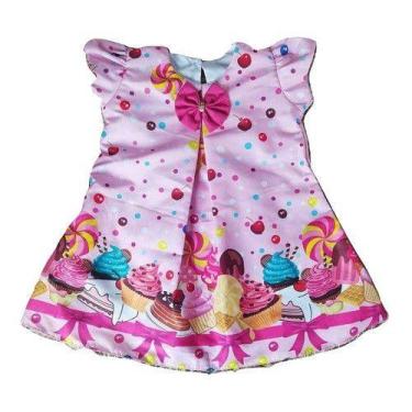 Imagem de Vestidos Infantil Trapézio Doces e Sobremesas - Pequenos Encantos Baby