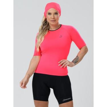 Imagem de Camisa Ciclismo Feminina Fit Pro Rosa Neon Savancini (4316), GG