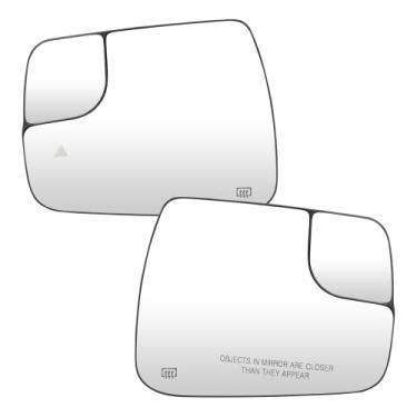 Imagem de Substituição de vidro do lado do motorista esquerdo + do lado do passageiro direito compatível com Dodge Ram 1500 2019 2020 2021 espelho retrovisor aquecido substituir 68402094AA 68402095AA