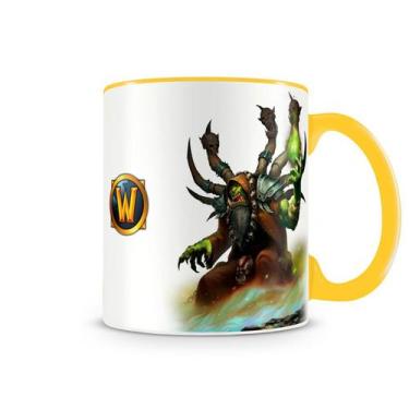 Imagem de Caneca World Of Warcraft Guldan I Amarela - Starnerd