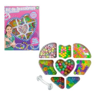 Imagem de Kit Miçanga Bijuteria Infantil Pulseira Colar Letras - ARK