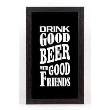 Imagem de Quadro Porta Tampinhas Pequeno - Drink Good Beer 894 - Karin Grace, ún