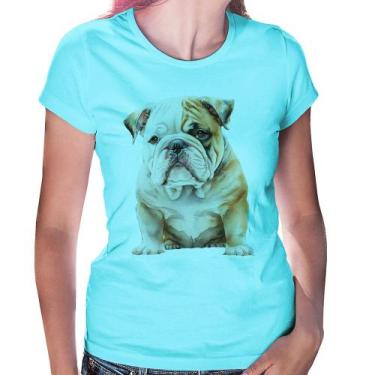 Imagem de Baby Look Bulldog-Inglês - Foca na Moda, Azul claro, GGG