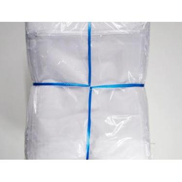 Imagem de 40 saquinhos de organza Fita Cetim Branco 30x40 - OKABOX