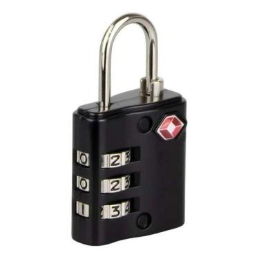 Imagem de Cadeado Com Segredo Tsa Lock Luxcel 3 Dígitos, Preto