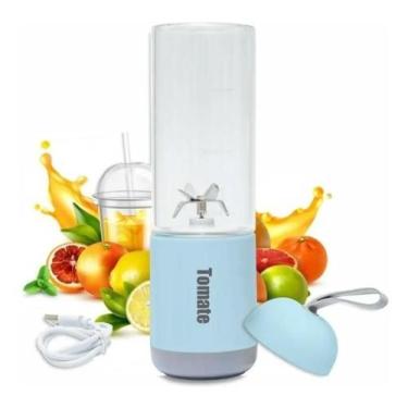 Imagem de Liquidificador Copo de Vidro 330ml Tomate M-007 - Shopbr, Azul, Recarr