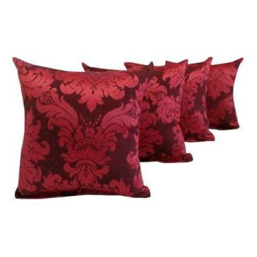 Imagem de Kit 6 Capas De Almofadas Jacquard Medalhão Arabesco 45x45 - INGRID BOR