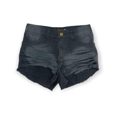 Imagem de Shorts Jeans Curto Sarja Feminino Jeans Destroyed Colorido 36 Ao 46 - 