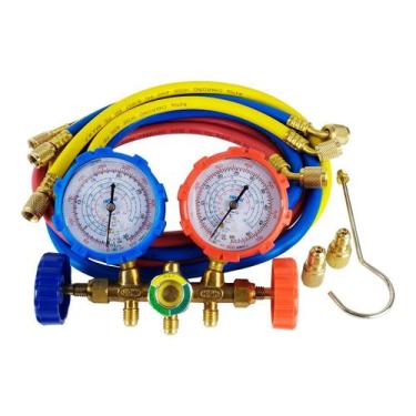 Imagem de Manifold Premium Gás R22 R32 R134a e R410A com Mangueiras 1,50m e Adap