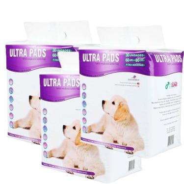 Imagem de Kit 3 Un Tapete Higiênico Ultra Pads Lavanda 80X60Cm C/30