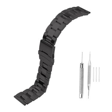 Imagem de JETHENG Pulseira masculina de aço inoxidável compatível com Luminox de couro e tartaruga marinha gigante de 22 mm 44 mm 0320 0330 (preto)