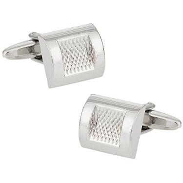 Imagem de Abotoaduras prateadas com caixa de apresentação Cuff-Daddy Burnout