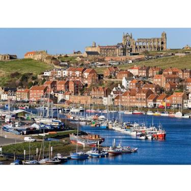 Imagem de HUADADA Quebra-cabeças para adultos 1000 Peças, Whitby, Pôster em tamanho real, Encaixe perfeito, Letra no verso, Decoração para o lar, Brinquedo para homens, mulheres e idosos (70x 50 cm)