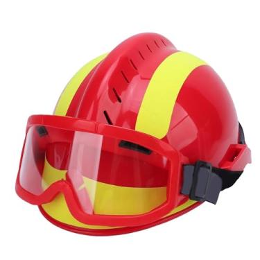 Imagem de Capacete de Segurança, Capacete de Segurança para Construção Em Altura, Capacete de Resgate F2 Com Farol e óculos de Proteção, para Trabalho Em Emergência Em Terremotos Em Altura