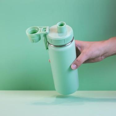 Imagem de Garrafa De Água Térmica Garrafinha Em Aço Inox Antivazamento Com Infusor 780ml (Verde)