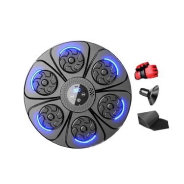 Imagem de oshhni Máquina de boxe musical, alvo de parede de boxe musical, alvo de reação, equipamento de perfuração de treinamento, treinador de boxe para prática, com Luvas para Adultos