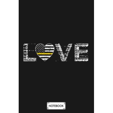 Imagem de 911 Dispatcher Gifts For Women Cute Love American Flag Heart G84585 Notebook: 6x9 120 Pages, Diary, Planner, Journal, Lined College Ruled Paper, Matte Finish Cover