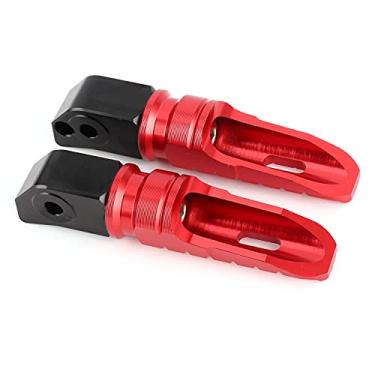 Imagem de Descanso para Os Pés de Ciclismo - Componente de Controle Dos Pegs Traseiros da Motocicleta, Base Dourada para CB125R / CB250R / CB300R (Vermelho)