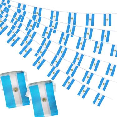Imagem de Bandeiras da Argentina pequenas bandeiras argentinas de 1,8 m e 60 bandeiras da Argentina Bandeiras para Grande Abertura, Festival Olímpico, Decorações de Celebração Esportiva de Grande Abertura