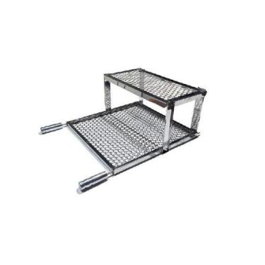 Imagem de Grelha Inox Moeda 55X40 Com Descanso - Bem Grill