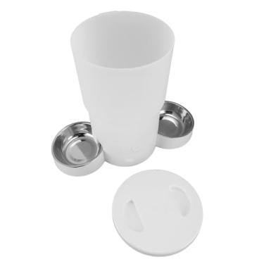 Imagem de Alimentador Automático de Gato Com Controle Remoto Inteligente, Dispensador de Alimentos para Animais de Estimação Com Tigela de Aço Inoxidável, Capacidade de 5L, Fonte de