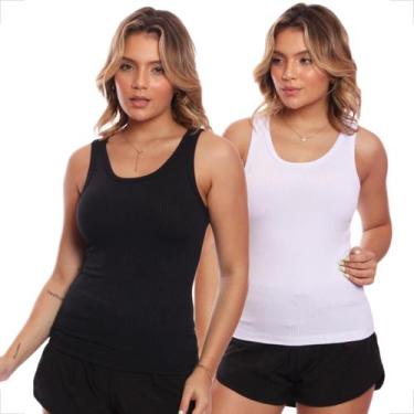 Imagem de Kit 2 Regatas Nadador Fitness Academia Canelada - MC Digital, G, Preto