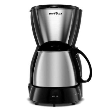 Imagem de Cafeteira Elétrica 18 Xícaras Britânia BCF19B 127V, 110V, Preto,Inox