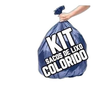 Imagem de Kit 100 Sacos Lixo (60L E 100L) Branco + Verde + Azul - Higipack
