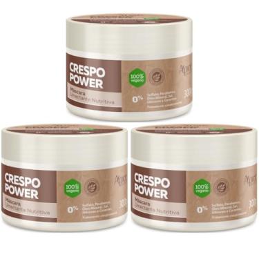 Imagem de Kit 3 Mascara Nutrição Apse Apice Crespo Power Umectante Cabelo Profissional Vegano 300g