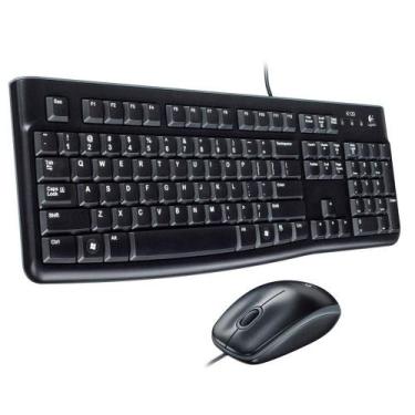 Imagem de Kit Logitech MK120 Teclado e Mouse 1000DPI Preto ABNT2
