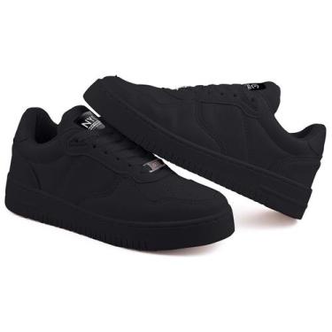 Imagem de Tenis preto feminino nyc shoes casual adulto nc90, Preto, 38