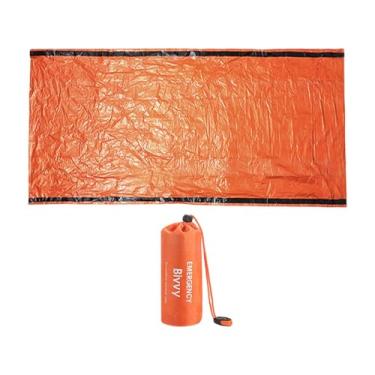 Imagem de Dynwave Campo de tenda de emergência ao ar livre embrulhado em lágrimas resistentes ao portable saco de dormir abrigo compacto para caminhada de mochila de