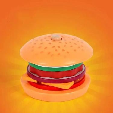 Imagem de Brinquedo de Cozinha Infantil de Madeira - Conjunto de Hambúrguer e Sa