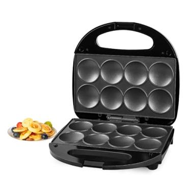 Imagem de BUBEHYMY Máquina De Fazer Panquecas, Mini Máquina De Fazer Panquecas, Máquina De Fazer Panquecas Antiaderente Pequena Com Aquecimento Rápido, Faz 8 Panquecas, Máquina De Fazer Panquecas Elétrica, Ót