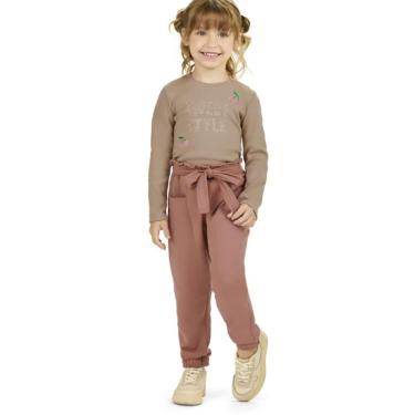Imagem de Calça Infantil Menina Inverno Moletinho Ring Camurça - Angerô-Feminino
