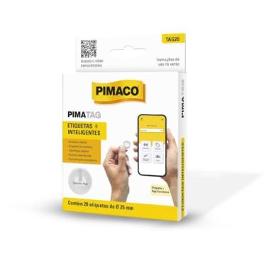 Imagem de Etiqueta Adesiva Inteligente com Tecnologia NFC, Pimatag, 25mm com 20 unidades, Pimaco