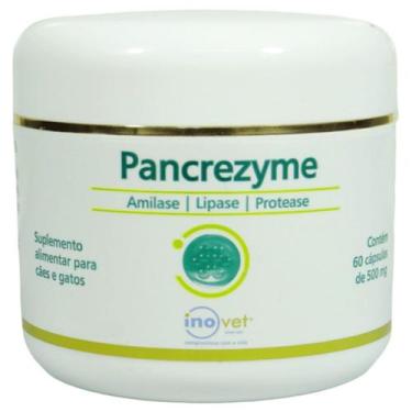 Imagem de Pancrezyme 60 Cápsulas 500mg Para Cães e Gatos Inovet